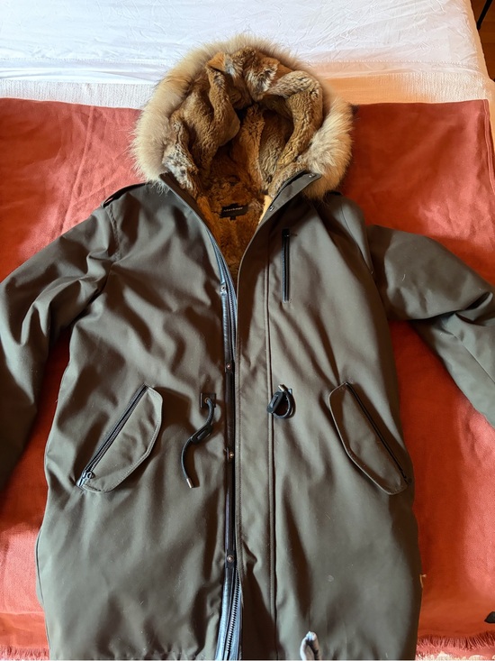 Mackage Other - Mackage Olive Green Parka with Fur-Trim Hood